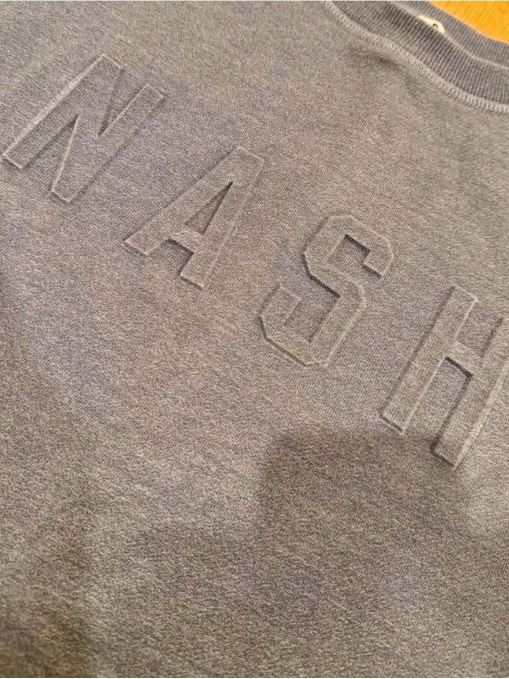 NASH Collection Nashville Embossed Sweatshirt Blue Gray Size S/M